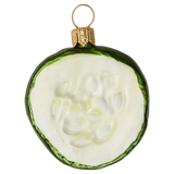 Cucumber Slice Glass Ornament