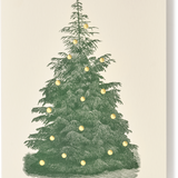 Fir Tree and Baubles Greeting Card