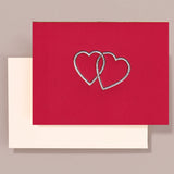 Engraved Linked Hearts Card