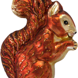 Squirrel Glass Ornament