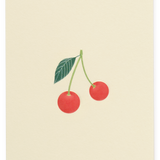 Mini Embossed Flat Card, Cherries