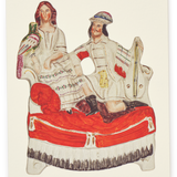 Victorian Staffordshire Figure Greeting Card, The Lovebirds
