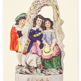 Victorian Staffordshire Figure Greeting Card, The Rival