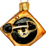 Mini Gramophone Glass Ornament