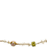 Gold Tinsel Garland with Glass Ornaments