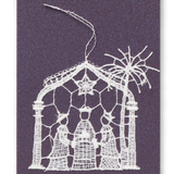 Starched Lace Hanging Ornament, Three Kings