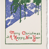 Letterpress Over the Hills Greeting Card
