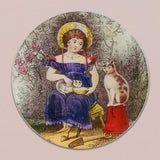 John Derian Girl and Cat Paperweight