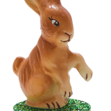 Traditional Papier-mâché Golden Bunny Figurines