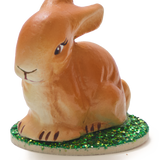 Traditional Papier-mâché Golden Bunny Figurines