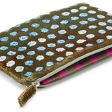 Anke Drechsel Medium Silk Velvet Embroidered Pouch