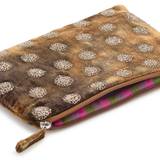 Anke Drechsel Medium Silk Velvet Embroidered Pouch