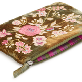 Anke Drechsel Medium Silk Velvet Embroidered Pouch