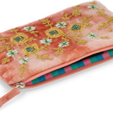 Anke Drechsel Small Silk Velvet Embroidered Pouch