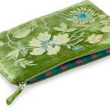Anke Drechsel Small Silk Velvet Embroidered Pouch