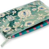 Anke Drechsel Small Silk Velvet Embroidered Pouch