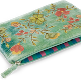 Anke Drechsel Small Silk Velvet Embroidered Pouch