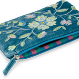 Anke Drechsel Small Silk Velvet Embroidered Pouch
