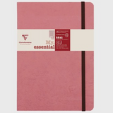 Rose Pink Clairefontaine A5 Notebook Ruled with Elastic Fastener