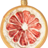 Grapefruit Slice Glass Ornament