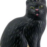 Black Cat Glass Ornament