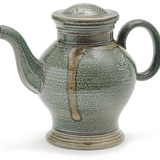 Steve Harrison Large Teapot - 1999 Green Salt-glaze