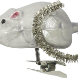 Mouse on a Clip Glass Ornament