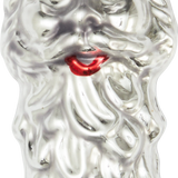 Santa with Long Beard Glass Ornament