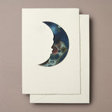 Blue Marble Moon Greeting Card