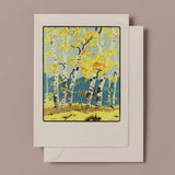 Letterpress Silver Birch Greeting Card